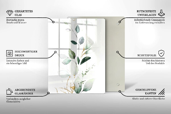 Herd abdeckplatte Aquarellblätter