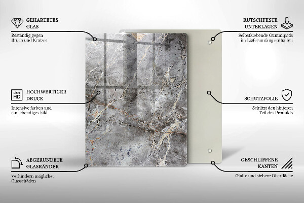 Herd abdeckplatte Steinstruktur