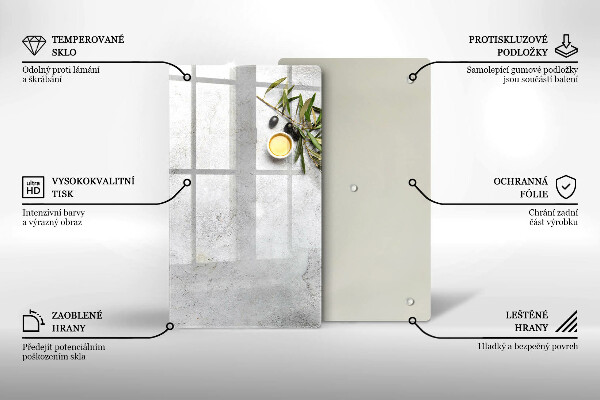 Herd abdeckplatte Oliven auf Beton
