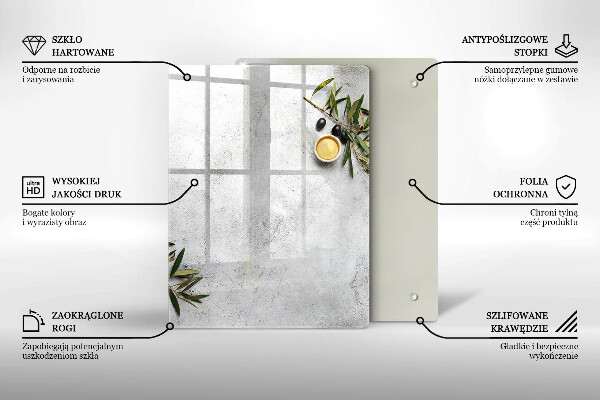 Herd abdeckplatte Oliven auf Beton