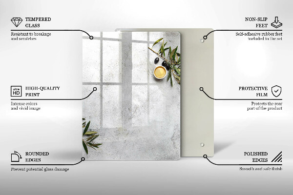 Herd abdeckplatte Oliven auf Beton