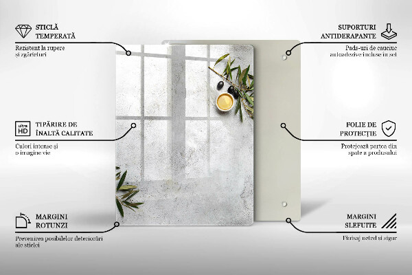 Herd abdeckplatte Oliven auf Beton