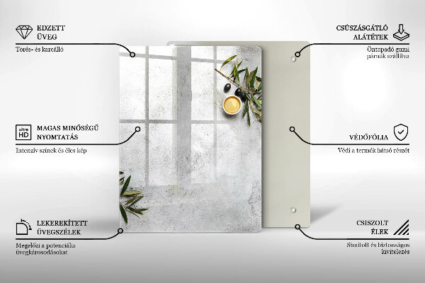 Herd abdeckplatte Oliven auf Beton