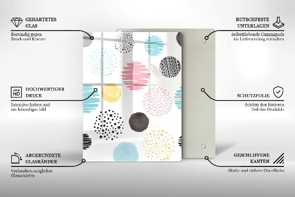 Herd abdeckplatte Bemalte Formen