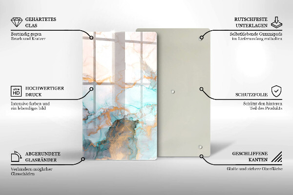 Herd abdeckplatte Marmorabstraktion