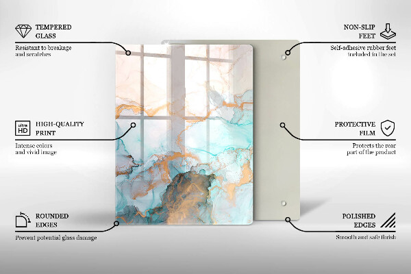 Herd abdeckplatte Marmorabstraktion