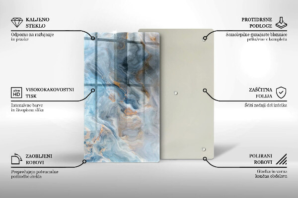 Herd abdeckplatte Marmorstruktur