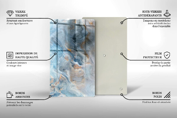 Herd abdeckplatte Marmorstruktur