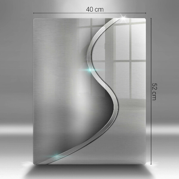 Herd abdeckplatte Abstraktes silbernes Metall