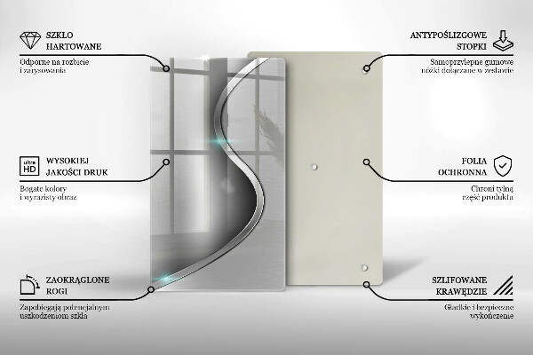 Herd abdeckplatte Abstraktes silbernes Metall