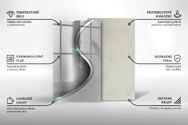 Herd abdeckplatte Abstraktes silbernes Metall