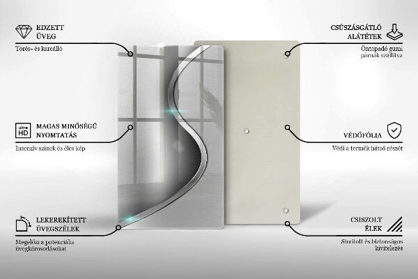 Herd abdeckplatte Abstraktes silbernes Metall