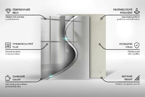 Herd abdeckplatte Abstraktes silbernes Metall
