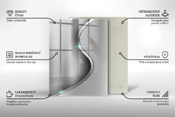 Herd abdeckplatte Abstraktes silbernes Metall