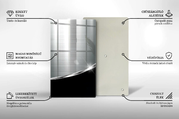 Herd abdeckplatte Abstraktion mit Metall