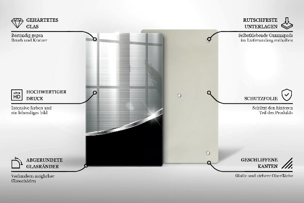 Herd abdeckplatte Abstraktion mit Metall