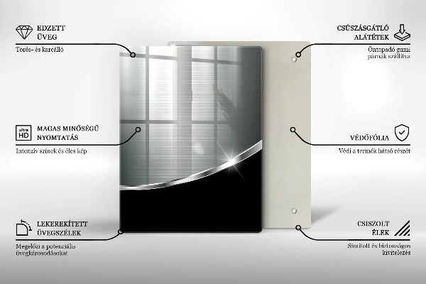 Herd abdeckplatte Abstraktion mit Metall