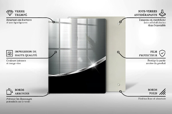 Herd abdeckplatte Abstraktion mit Metall