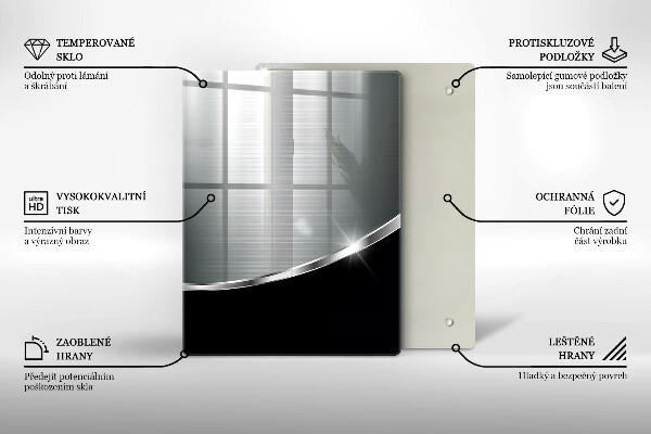 Herd abdeckplatte Abstraktion mit Metall