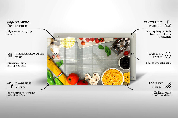 Herdabdeckplatte glas Küchenessen