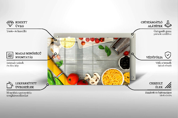 Herdabdeckplatte glas Küchenessen