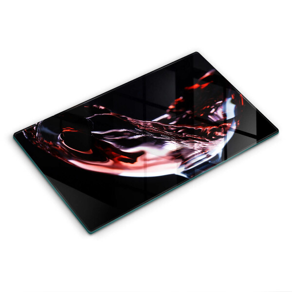 Herdabdeckplatte glas Ein Glas Rotwein