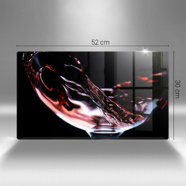 Herdabdeckplatte glas Ein Glas Rotwein