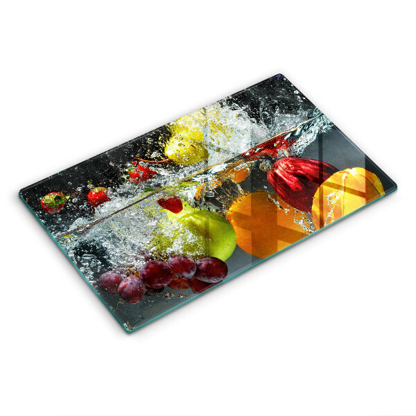 Herdabdeckplatte glas Saftige Frucht in Wasser