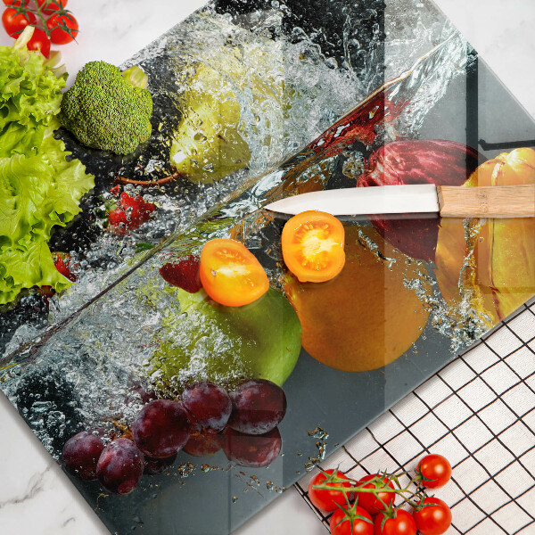 Herdabdeckplatte glas Saftige Frucht in Wasser