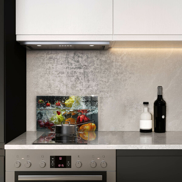 Herdabdeckplatte glas Saftige Frucht in Wasser