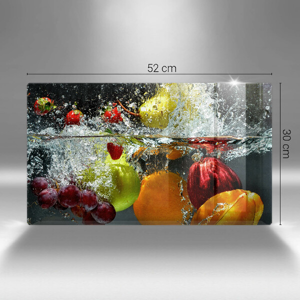 Herdabdeckplatte glas Saftige Frucht in Wasser