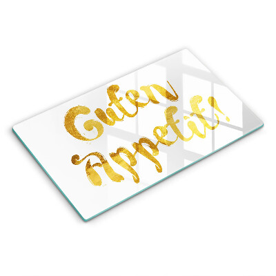 Herdabdeckplatte glas Guten Appetit!