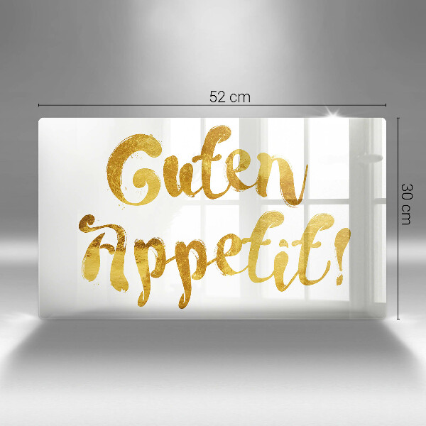 Herdabdeckplatte glas Guten Appetit!
