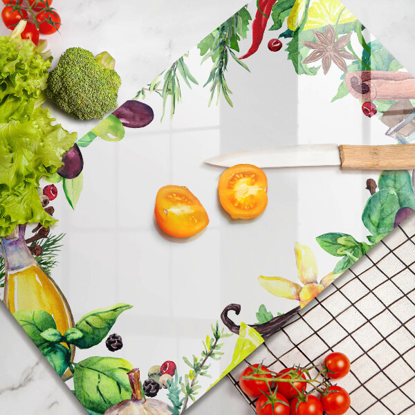 Herdabdeckplatte glas Bemaltes Essen