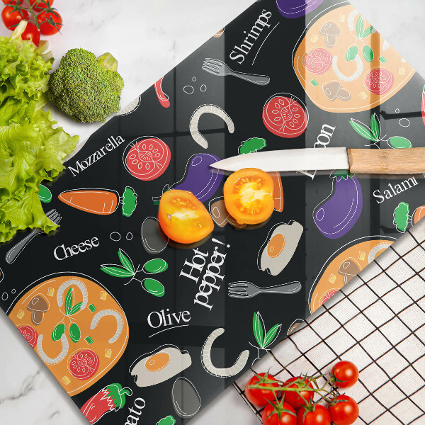 Herdabdeckplatte glas Lebensmittelillustration