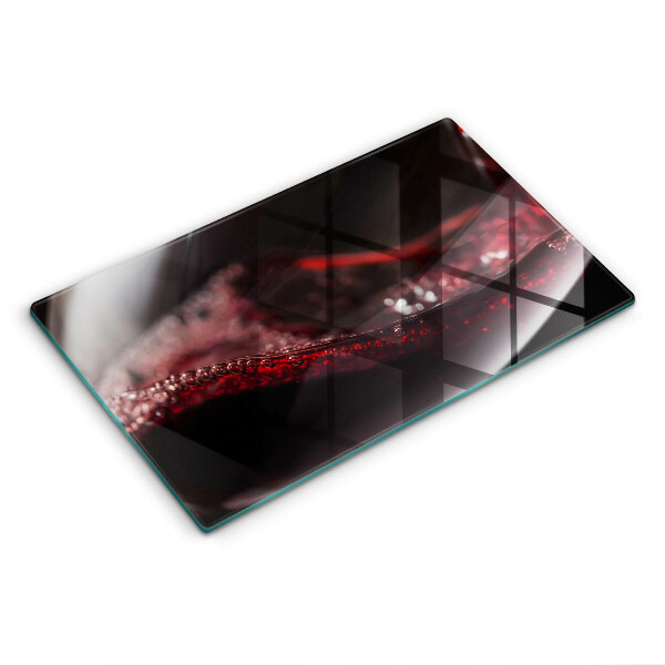 Herdabdeckplatte glas Rotwein im Glas