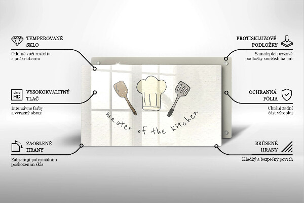 Herdabdeckplatte glas Master of the Kitchen