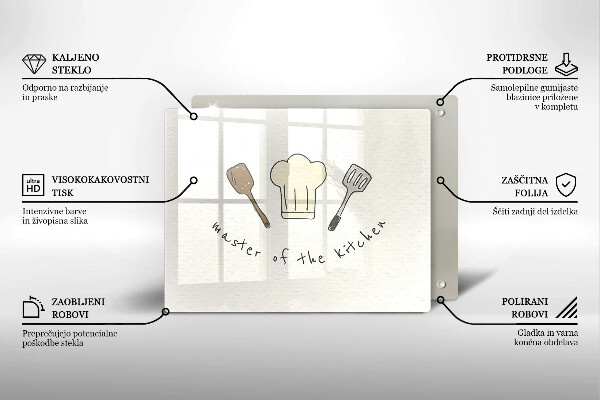 Herdabdeckplatte glas Master of the Kitchen