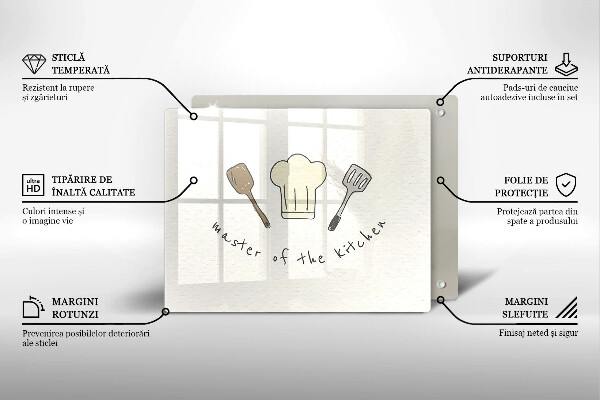 Herdabdeckplatte glas Master of the Kitchen