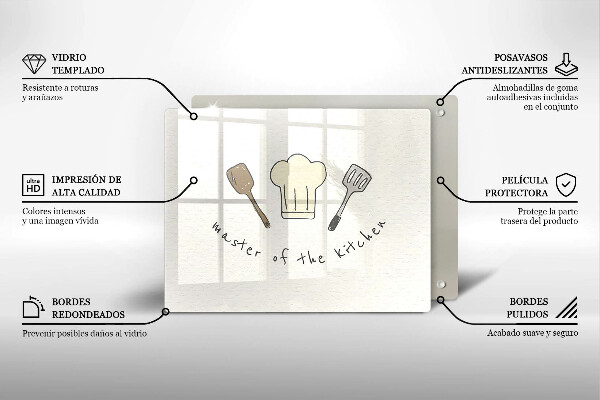 Herdabdeckplatte glas Master of the Kitchen