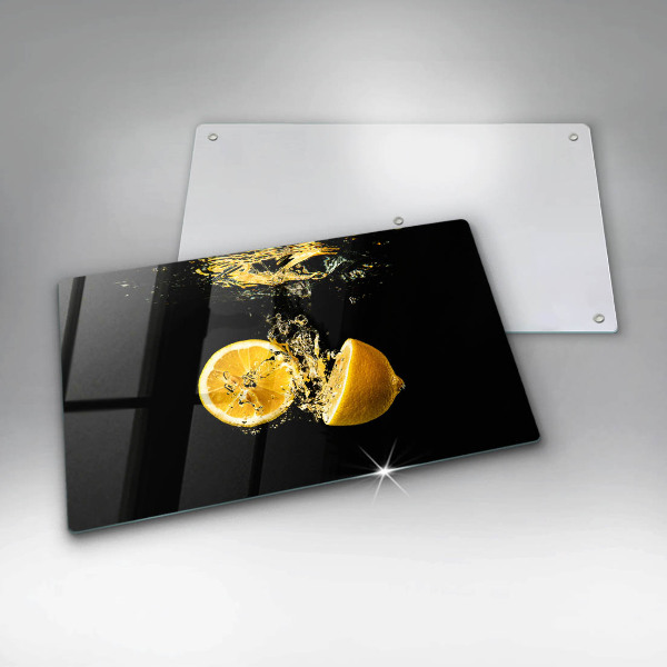 Herdabdeckplatte glas Saftige Zitronenfrüchte