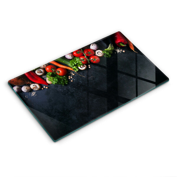Herdabdeckplatte glas Buntes Gemüse