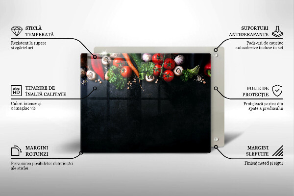 Herdabdeckplatte glas Buntes Gemüse