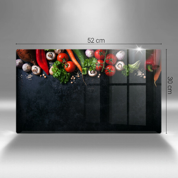 Herdabdeckplatte glas Buntes Gemüse