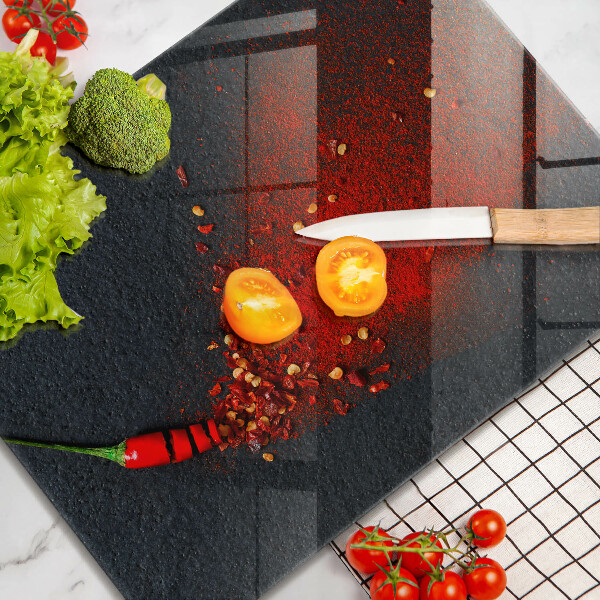 Herdabdeckplatte glas Chilischote