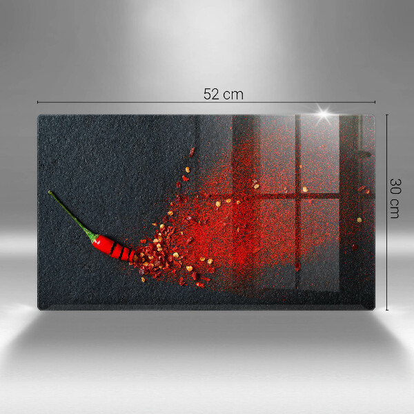 Herdabdeckplatte glas Chilischote