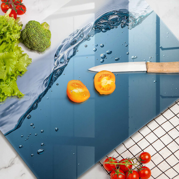 Herdabdeckplatte glas Blaues Wasser