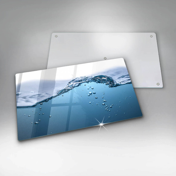 Herdabdeckplatte glas Blaues Wasser