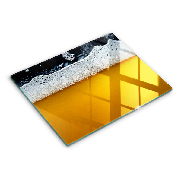 Herdabdeckplatte glas Bierschaum trinken
