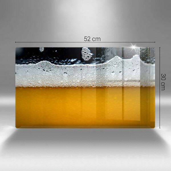 Herdabdeckplatte glas Bierschaum trinken